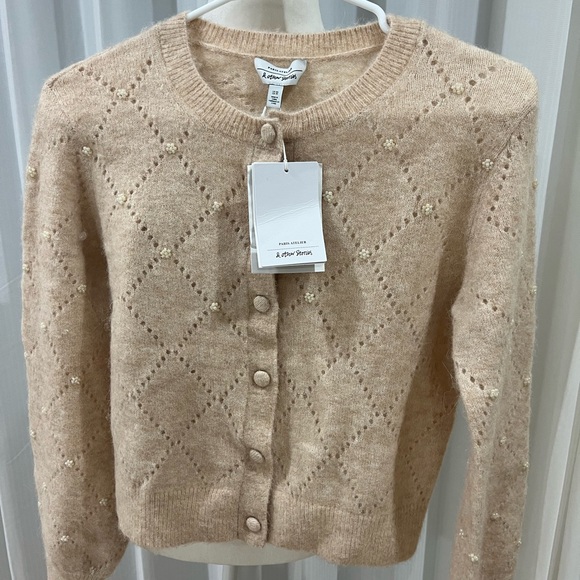 & Other Stories Sweaters - & other stories beaded pear cardigan NWT